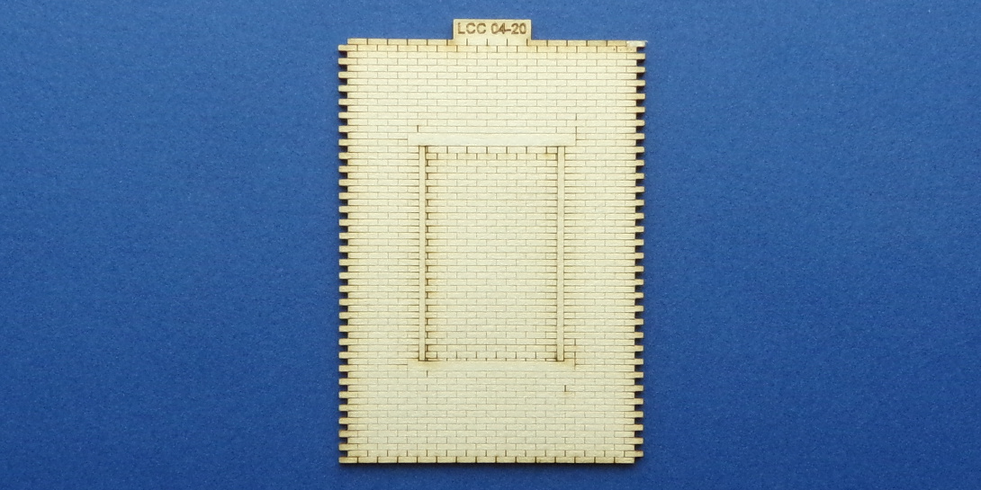 LCC 04-20 OO gauge dummy square window panel 44.5mm wide round window dummy panel for industrial series. Replaces windows panel when needed.